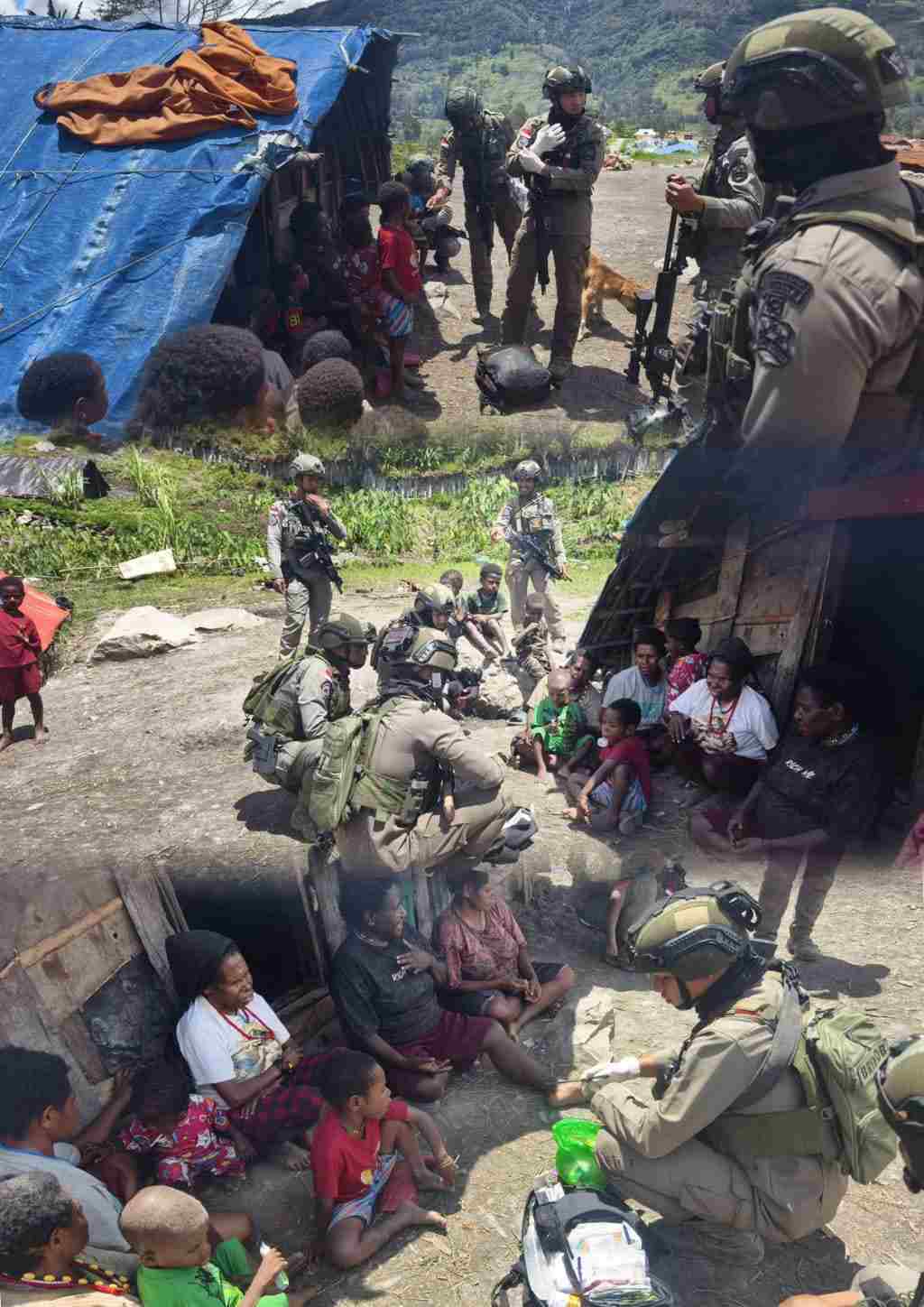 Satgas Damai Cartenz Laksanakan Patroli dan Layanan Kesehatan di Pengungsian Gigobak Sinak, Wujud Nyata Kepedulian kepada Warga
