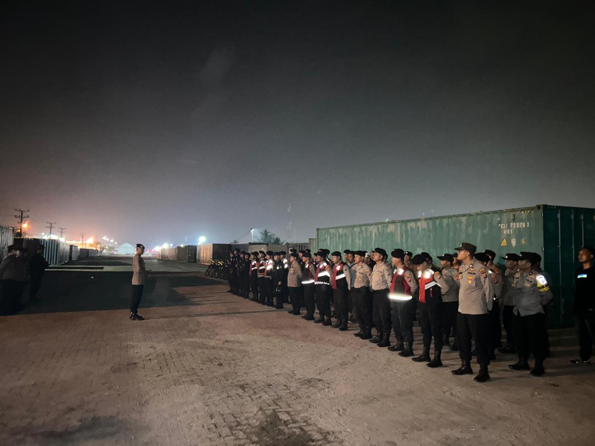 Patroli Skala Besar Brimob Polda Sumut Sasar Titik Rawan Belawan, Ciptakan Rasa Aman Masyarakat