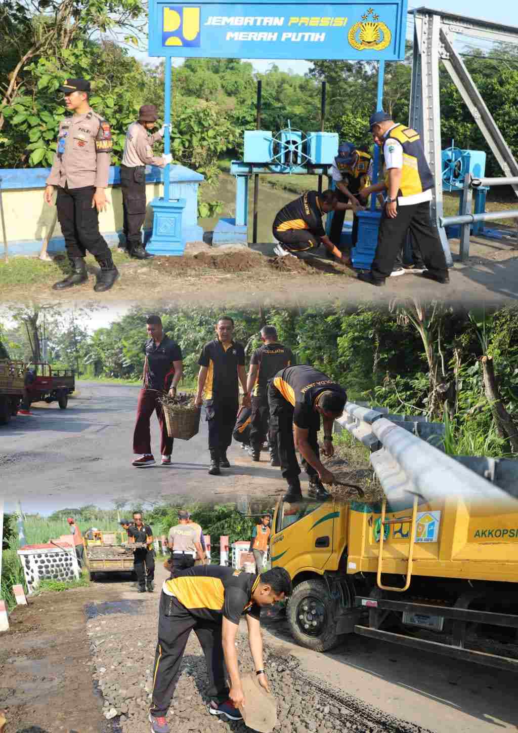 Polres Magetan Revitalisasi Jembatan Mangge untuk Masyarakat