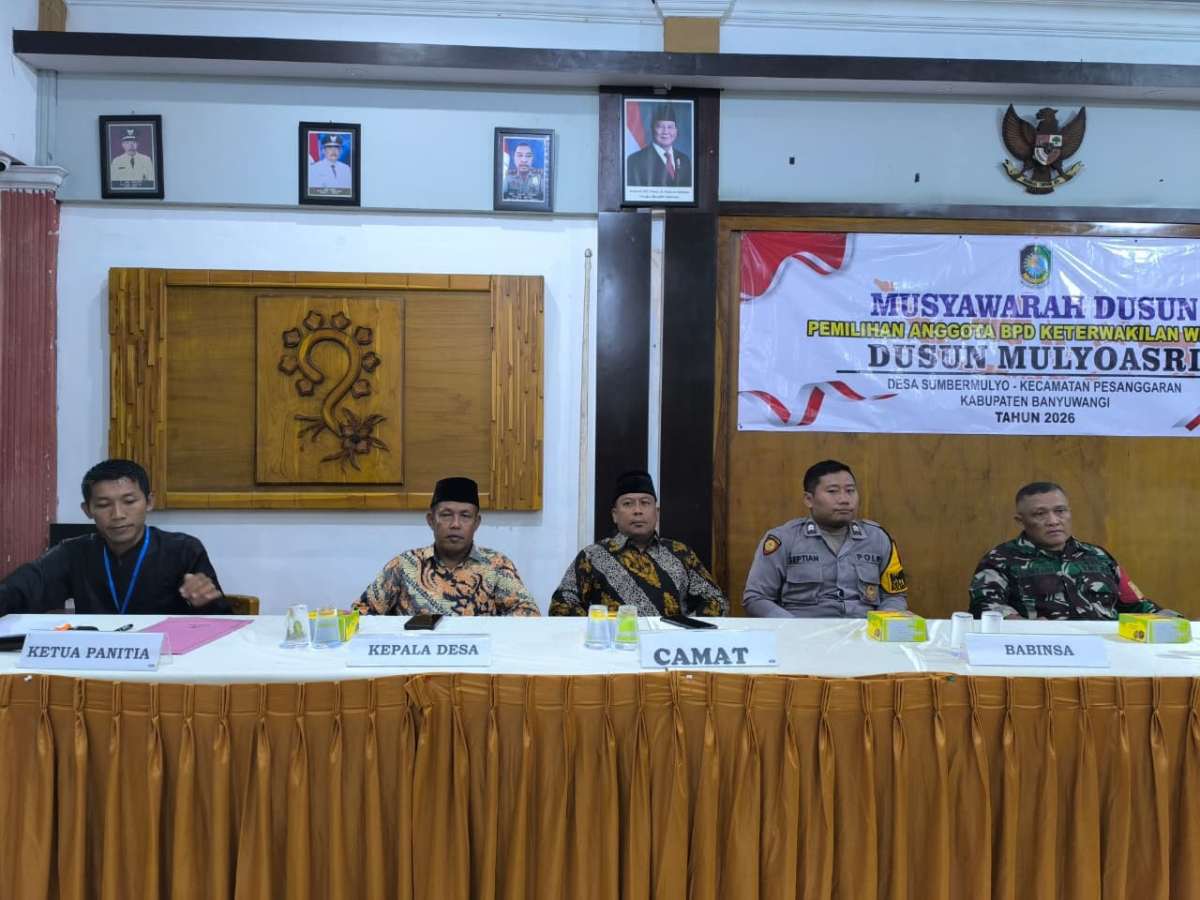 Wujud Sinergi Babinsa Hadir Dalam Pemilihan Calon Anggota BPD Desa Sumbermulyo Periode 2026 - 2034
