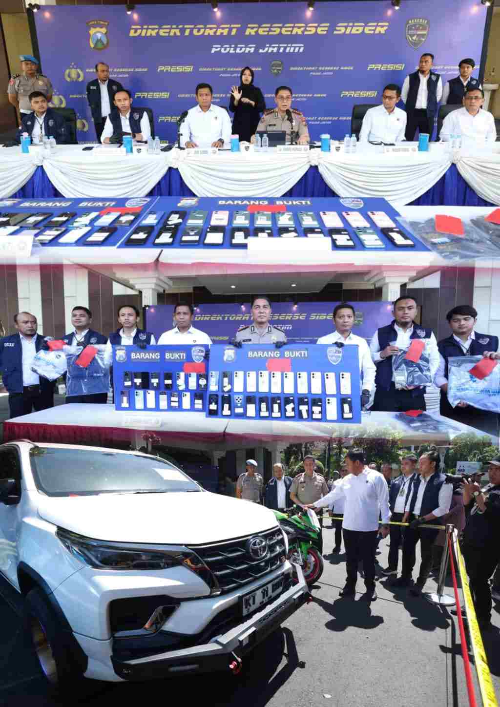 Polda Jatim Bongkar Sindikat Penipuan Online Modus Jual Beli Mobil, 11 Tersangka Diamankan